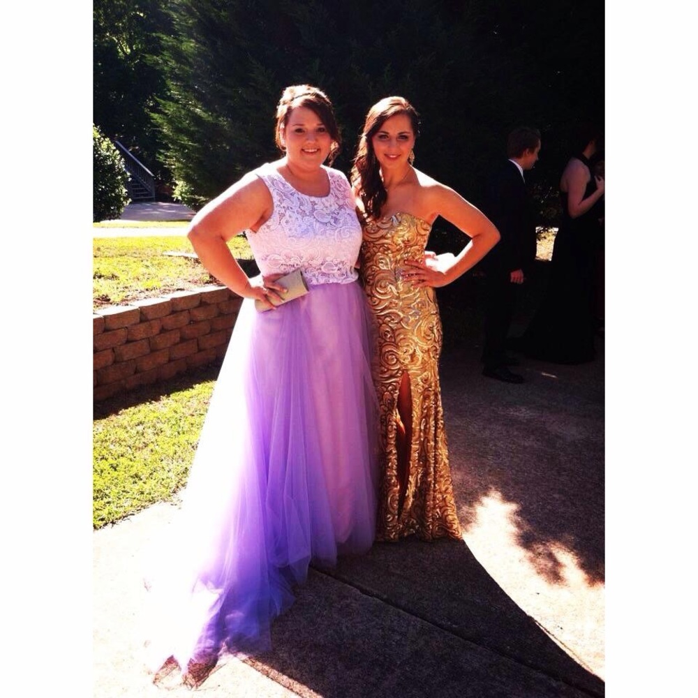 Gold Sequin Prom Dress